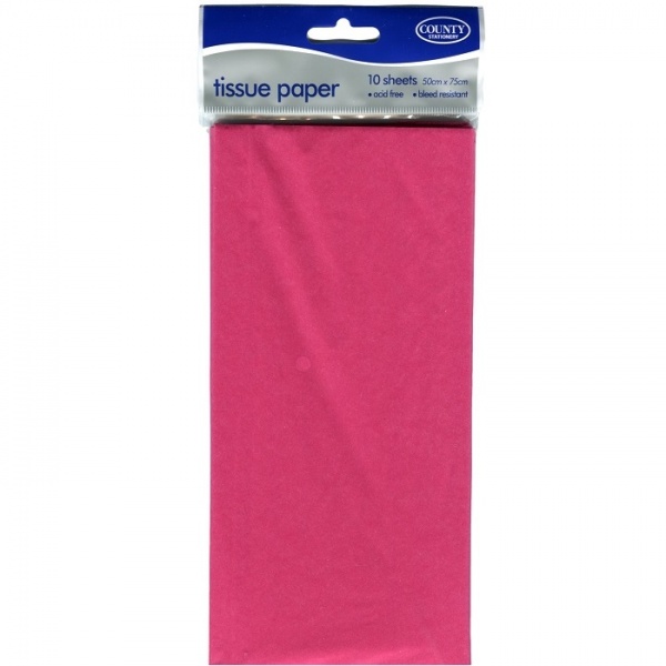 Cerise Tissue Paper Pack of 10 Sheets